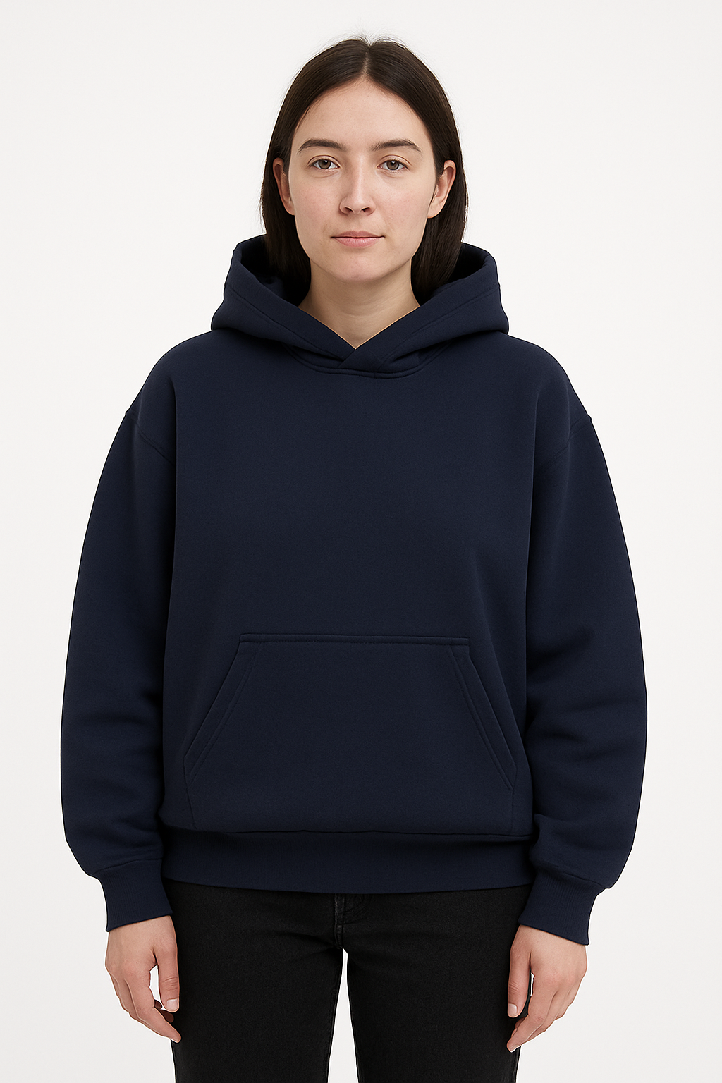 Premium Boxy Hoodie - Navy