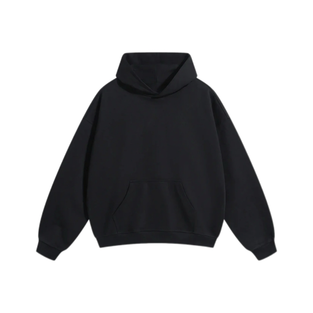 Premium Boxy Hoodie - Black