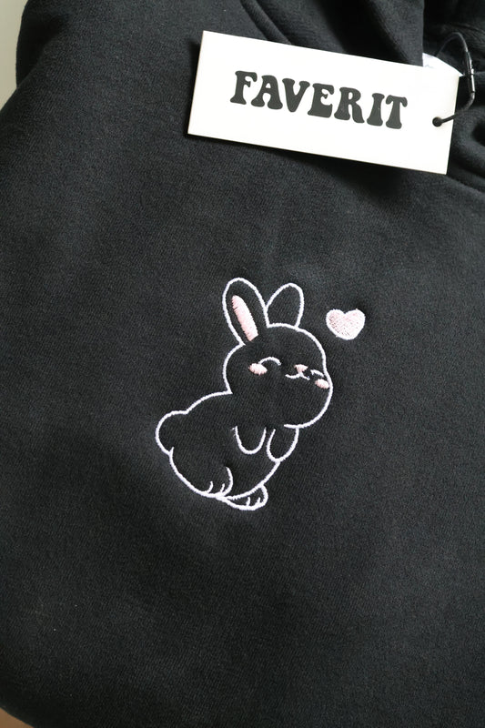 Bunny Hoodie - Black