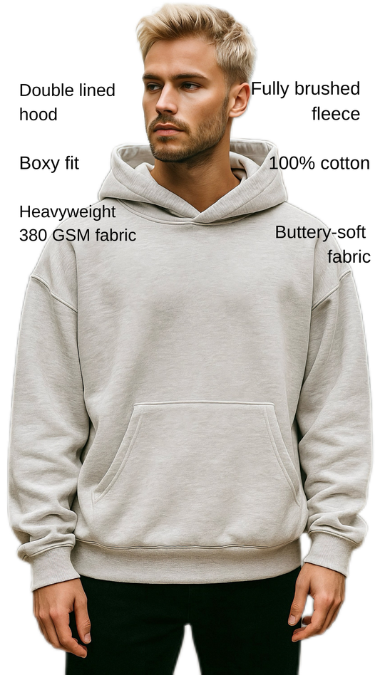Premium Boxy Hoodie - Grey